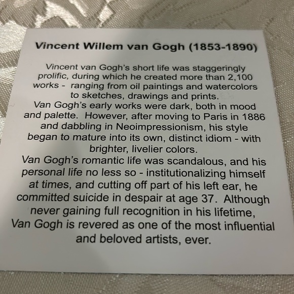 Vincent Van Gogh Tote, Scarf and Wristlet - Picture 10 of 10